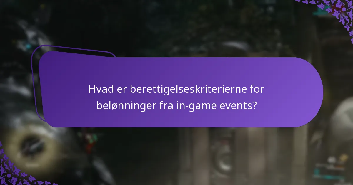 Hvilke typer belønninger kan spillere tjene fra in-game events?
