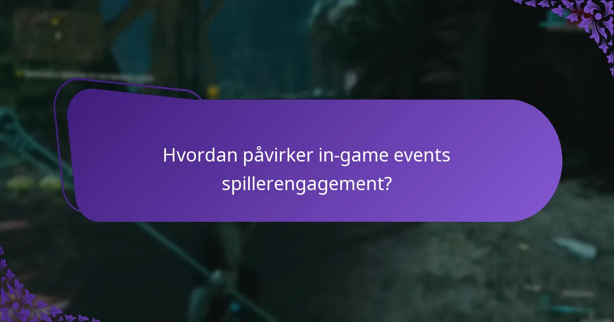 Hvordan påvirker in-game events spillerengagement?